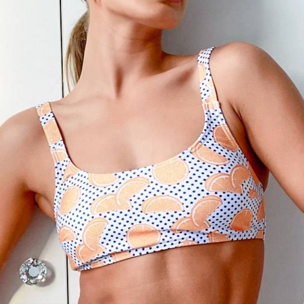 3 for $35.00-ASOS  "Chelsea Peers" Oranges & Polka Dot Bikini Top New!